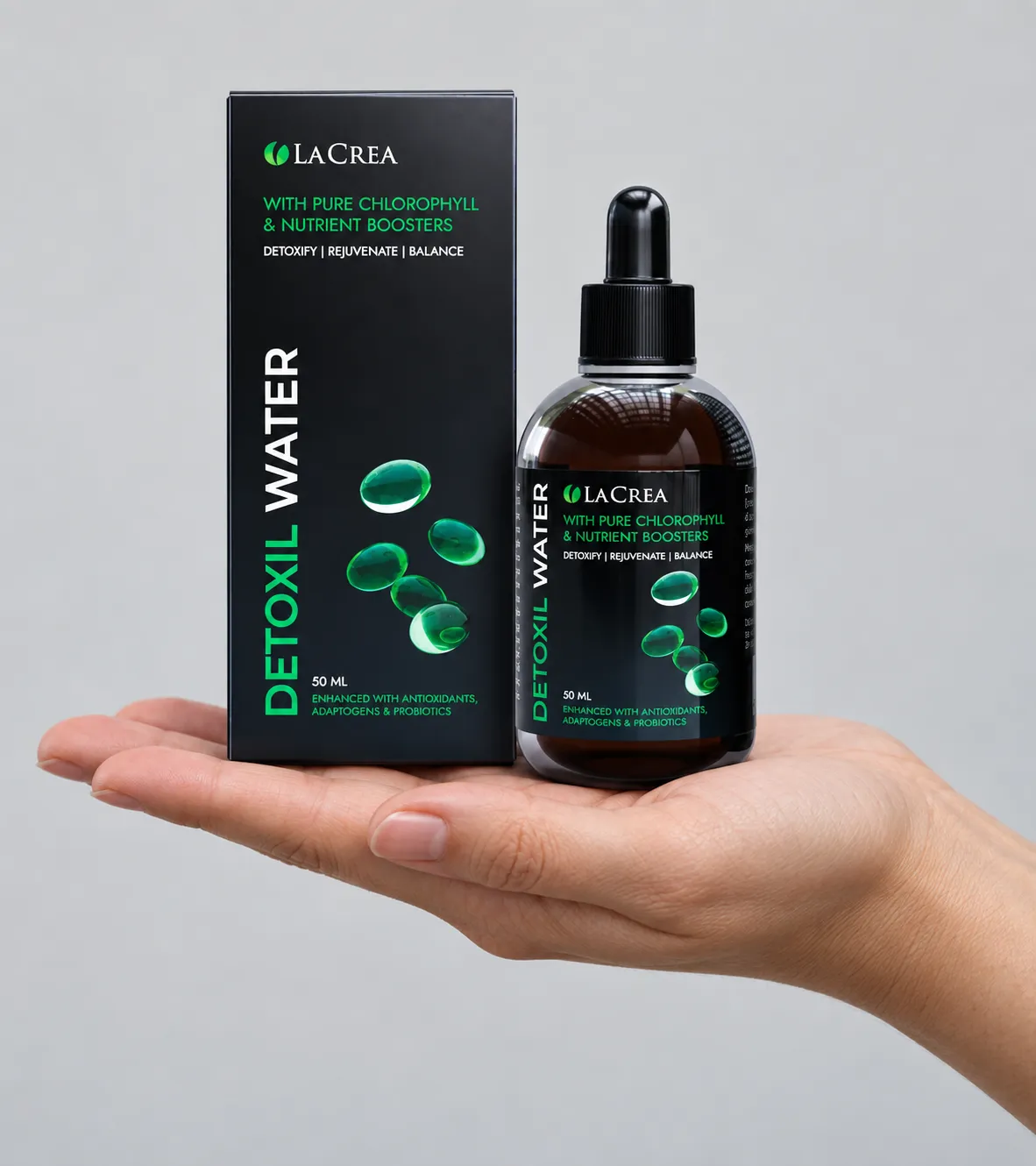 Detoxil Water gastro — le produit en main